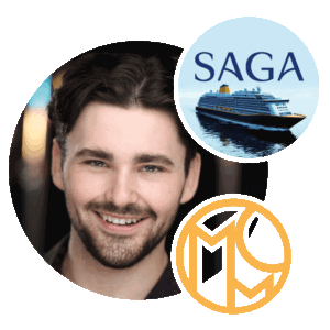 Sam Ashcroft performing onboard Saga's Spirit of Discovery